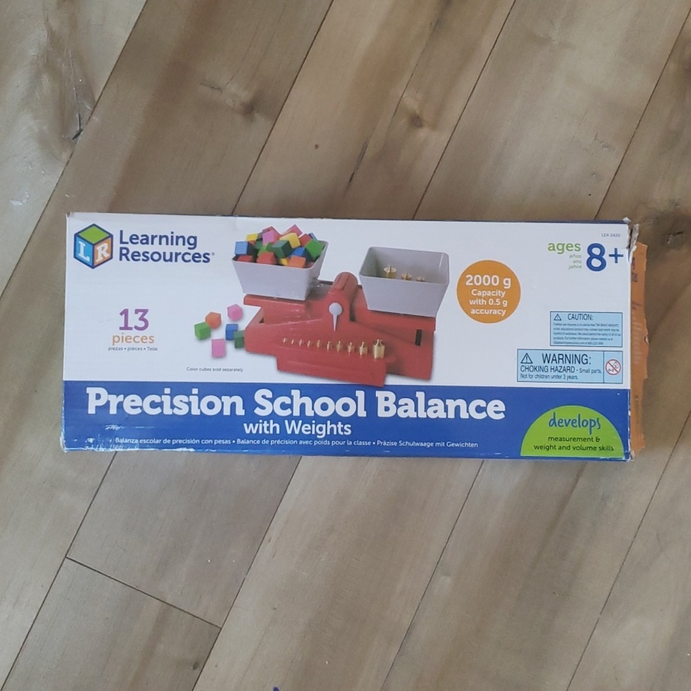precision school balance, with weights